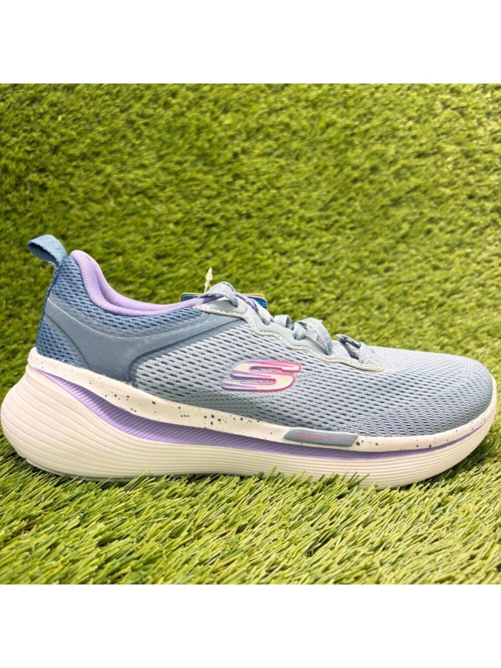 Skechers Vapor Plus-Stocked Womens Size 6.5 Slate Blue Running Shoes Sneakers